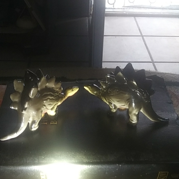 Vintage Set of Dinosaurs Salt and Pepper Shakers/ Marked Japan
